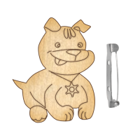 Заготовка для броши №028 Собака-7