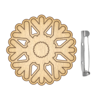 Заготівля для брошки №021 Сніжинка-2