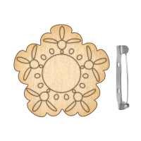 Заготівля для брошки №020 Сніжинка-1