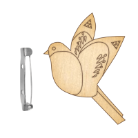 Заготовка для броши №014 Птичка-3