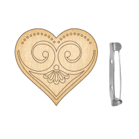 Заготівля для брошки №069 Серце-06