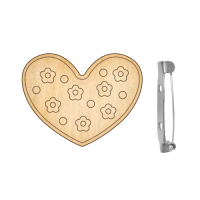 Заготовка для броши №068 Сердечко-05