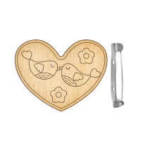 Заготовка для броши №066 Сердечко-03