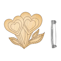 Заготовка для броши №064 Сердечко-01 Заготовка для броши №064 Сердечко-01