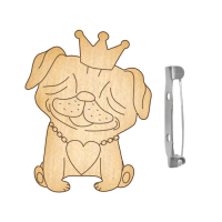 Заготівля для брошки №047 Закоханий песик-5 Заготівля для брошки №047 Закоханий песик-5