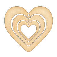 Заготовка для декорування 114 Набір сердець-3