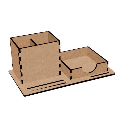 Деревянный органайзер для бумаги и письменных принадлежностей (ХДФ)