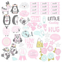 Лист з картинками для вирізання Scandi Baby Girl 30,5х30,5 см
