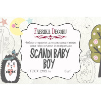 Набір листівок для розфарбовування аква чорнилами Scandi Baby Boy RU (рус) 8 шт 10х15 см