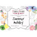 Набір листівок для розфарбовування маркерами Summer holiday EN (англ) 8 шт 10х15 см