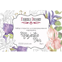 Набор открыток для раскрашивания маркерами Majestic Iris EN (англ) 8 шт 10х15 см