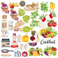 Лист з картинками для вирізання Soul Kitchen 30,5х30,5 см