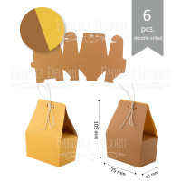 Набір картонних заготовок №004 Коричнево-жовтий