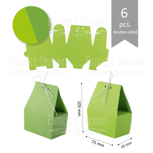 Набор картонных заготовок №004 Лайм зелено-зеленый