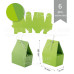 Набір картонних заготовок №004 Лайм зелено-зелений