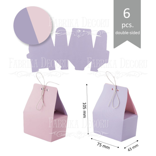Набор картонных заготовок №004 Сиренево-светло-розовый