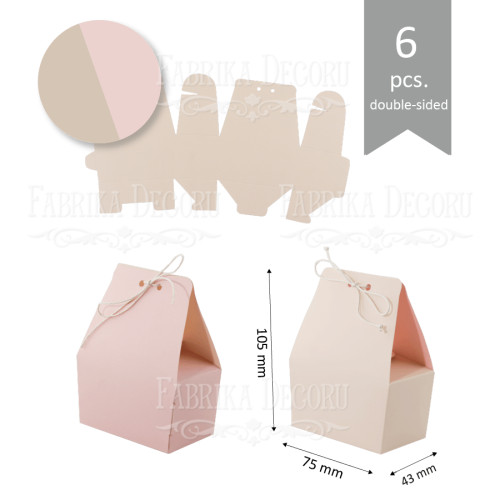 Набор картонных заготовок №004 Бежево-теплый розовый