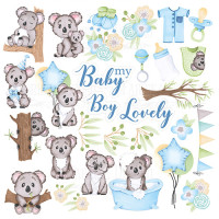 Лист з картинками для вирізання Puffy Fluffy Boy 30,5х30,5 см