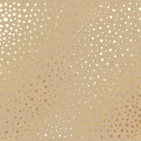 Аркуш одностороннього паперу з фольгуванням, Golden Maxi Drops Kraft №1, 30,5 см х 30,5 см