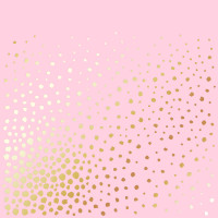Лист односторонней бумаги с фольгированием Golden Maxi Drops Pink, 30,5 см х 30,5 см