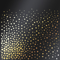 Лист односторонней бумаги с фольгированием Golden Maxi Drops Black, 30,5 см х 30,5 см