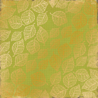 Аркуш одностороннього паперу з фольгуванням Golden Delicate Leaves Botany summer, 30,5 х 30,5 см