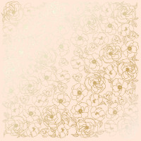Лист односторонней бумаги с фольгированием Golden Pion Beige, 30,5 см х 30,5 см