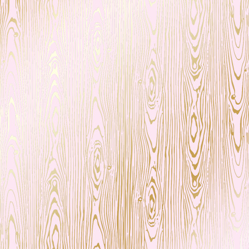 Лист односторонней бумаги с фольгированием Golden Wood Texture Light pink, 30,5 см х 30,5 см