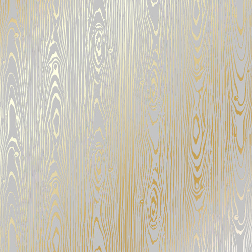 Лист односторонней бумаги с фольгированием Golden Wood Texture Gray, 30,5 см х 30,5 см