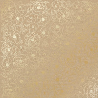 Аркуш одностороннього паперу з фольгуванням Golden Pion Kraft, 30,5 см х 30,5 см