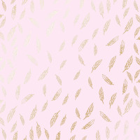 Лист односторонней бумаги с фольгированием Golden Feather Light pink, 30,5 см х 30,5 см