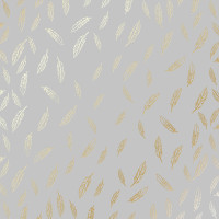 Лист односторонней бумаги с фольгированием Golden Feather Gray, 30,5 см х 30,5 см