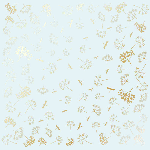 Аркуш одностороннього паперу з фольгуванням Golden Dill Mint, 30,5 см х 30,5 см