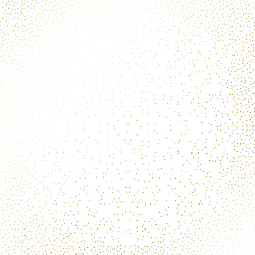 Лист односторонней бумаги с фольгированием Golden Mini Drops White, 30,5 см х 30,5 см