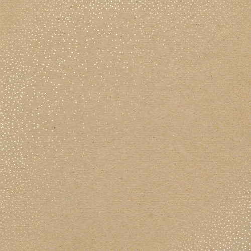 Лист односторонней бумаги с фольгированием Golden Mini Drops Kraft, 30,5 см х 30,5 см