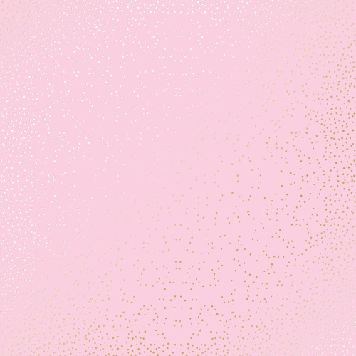 Лист односторонней бумаги с фольгированием Golden Mini Drops Pink, 30,5 см х 30,5 см