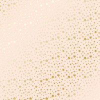 Лист односторонней бумаги с фольгированием Golden stars Beige, 30,5 см х 30,5 см