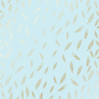 Лист односторонней бумаги с фольгированием Golden Feather Blue, 30,5 см х 30,5 см