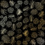 Лист одностороннього паперу з фольгуванням Golden Tropical Leaves Black, 30,5 х 30,5 см