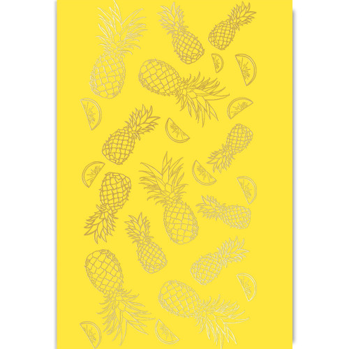 Аркуш одностороннього паперу з фольгуванням Golden Pineapple Yellow A4 21х30 см