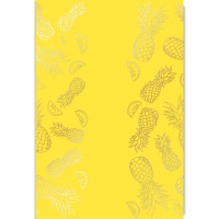 Лист односторонней бумаги с фольгированием Golden Pineapple Yellow A4-1 21х30 см