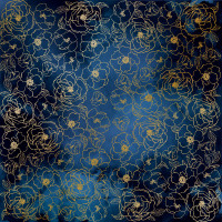 Лист односторонней бумаги с фольгированием Golden Pion Night garden, 30,5 см х 30,5 см