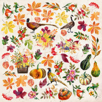 Лист з картинками для вирізання Botany autumn redesign 30,5х30,5 см