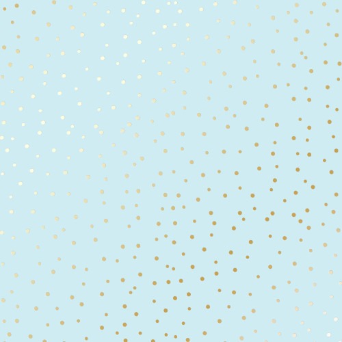 Лист односторонней бумаги с фольгированием Golden Drops Blue, 30,5 см х 30,5 см