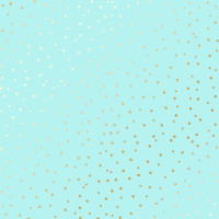 Аркуш одностороннього паперу з фольгуванням Golden Drops Turquoise, 30,5 см х 30,5 см