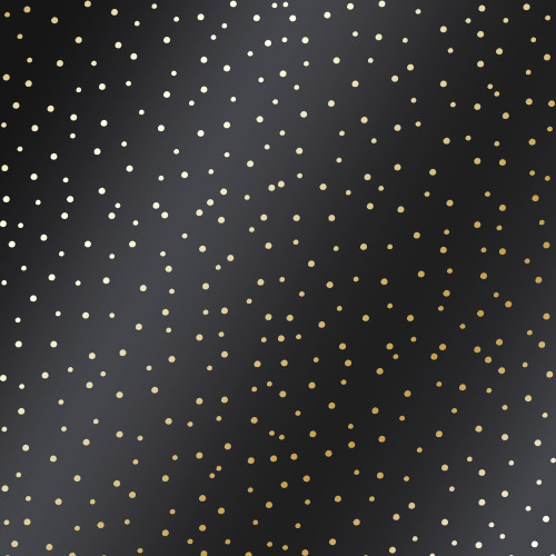 Лист односторонней бумаги с фольгированием Golden Drops Black, 30,5 см х 30,5 см