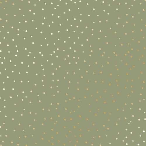 Аркуш одностороннього паперу з фольгуванням Golden Drops Olive, 30,5 см х 30,5 см