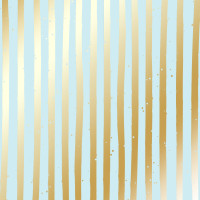 Лист односторонней бумаги с фольгированием Golden Stripes Mint, 30,5 см х 30,5 см