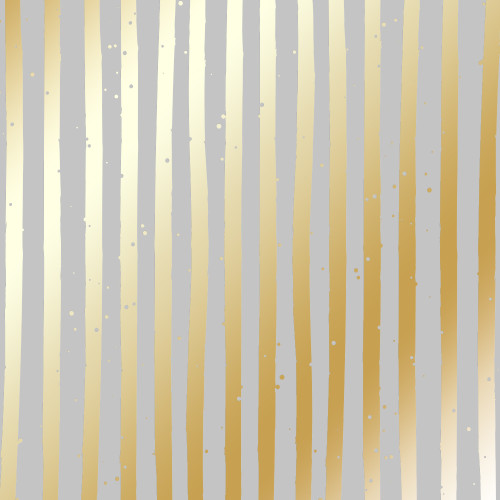 Лист односторонней бумаги с фольгированием Golden Stripes Gray, 30,5 см х 30,5 см