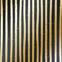 Лист односторонней бумаги с фольгированием Golden Stripes Black, 30,5 см х 30,5 см